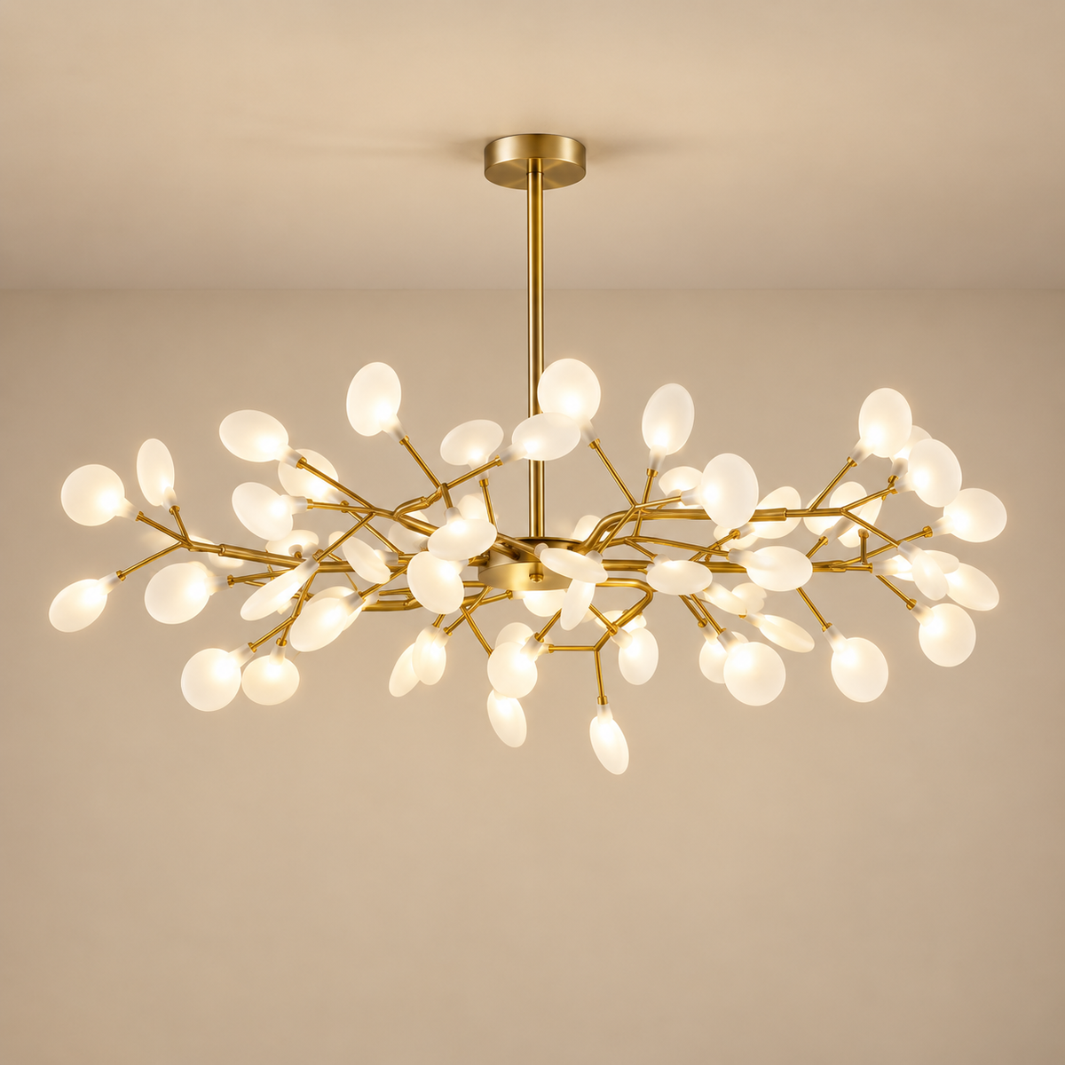 Modern Nordic Firefly Branch Chandelier – Dimmable LED Ceiling Fixture for Living Room, Dining Room & Bedroom