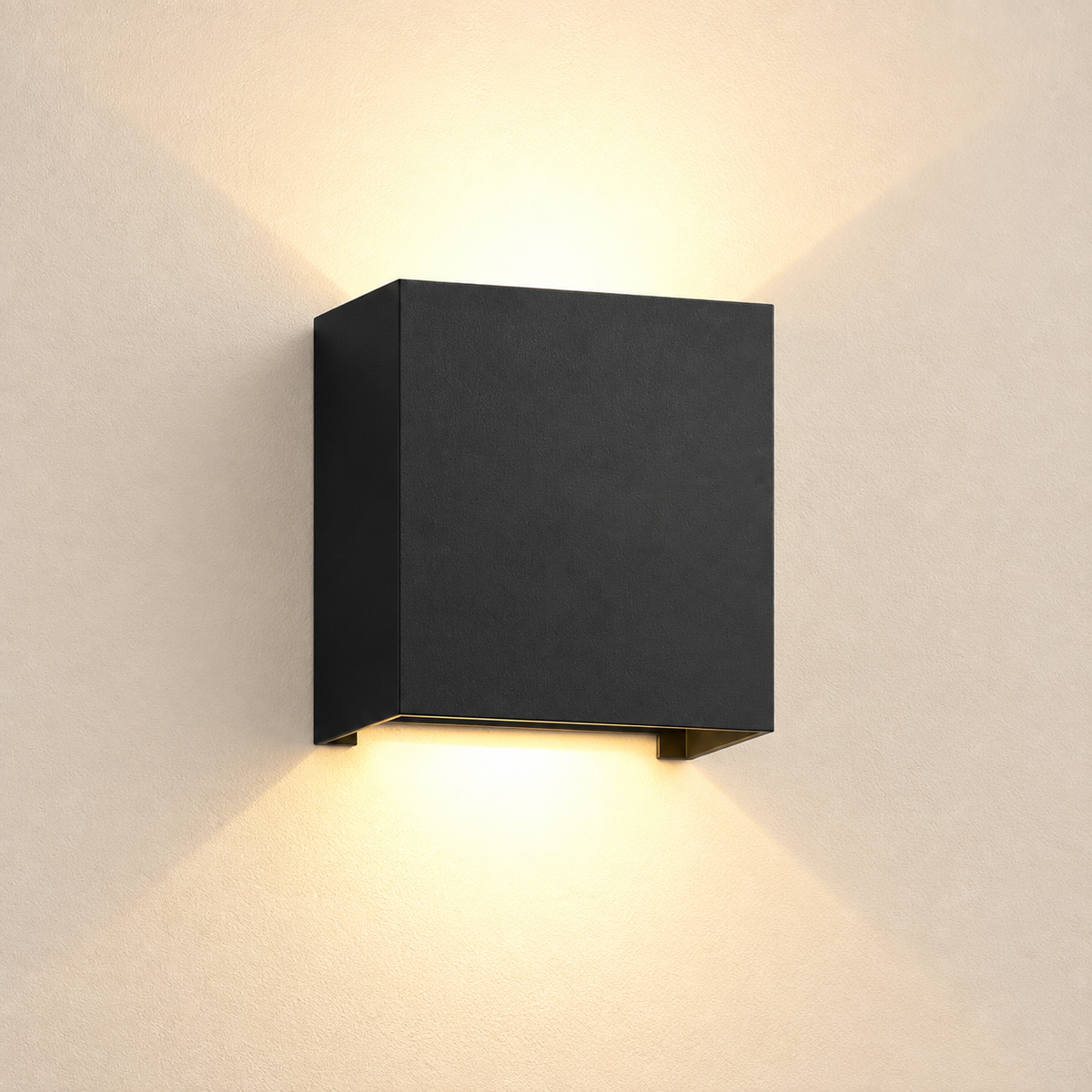 Modern Cube Up Down Wall Sconce – Indoor Outdoor Waterproof LED Wall Light for Hallway, Living Room & Bedroom