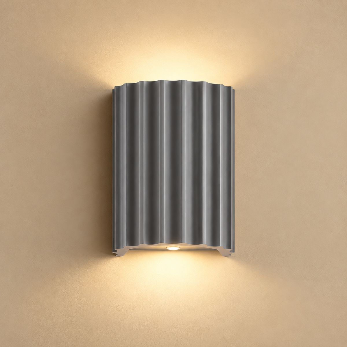 Nordic Fluted Column Wall Sconce – Sculptural LED Wall Light for Bedroom, Living Room & Dining Room