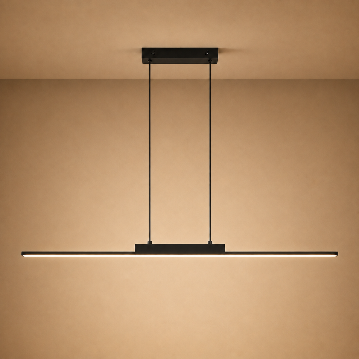 Modern Linear Bar Pendant Chandelier – Dimmable LED Ceiling Fixture for Kitchen, Dining Room & Living Room