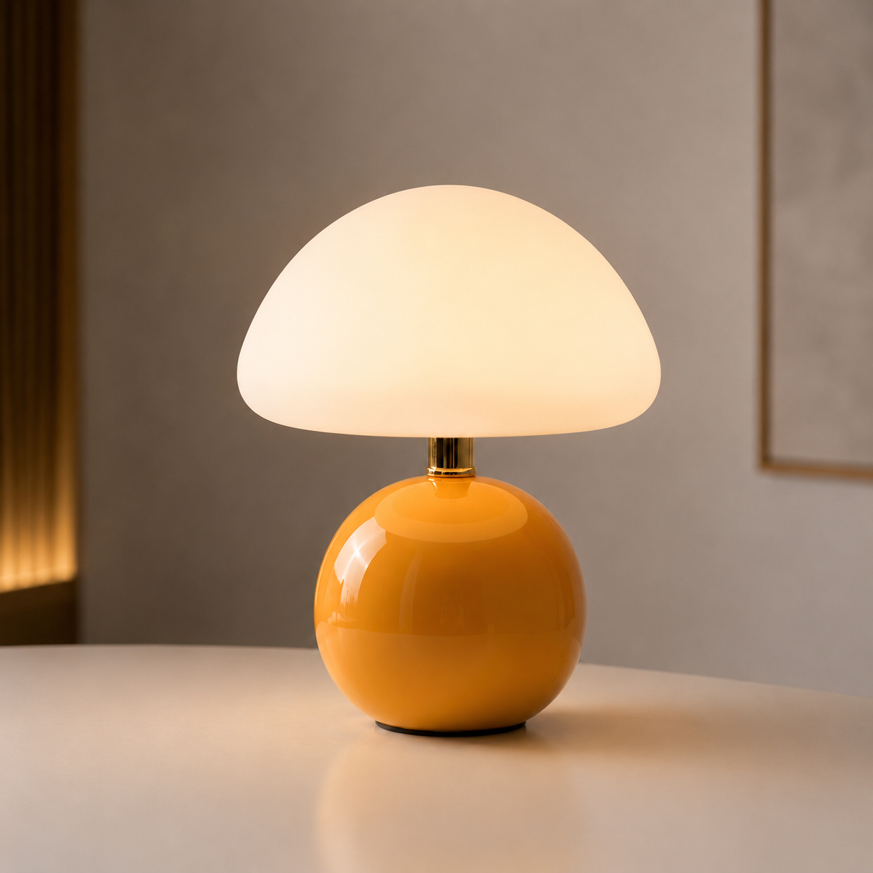 Modern Mushroom Table Lamp – Dimmable LED Bedside Lamp for Bedroom, Desk, Living Room & Office