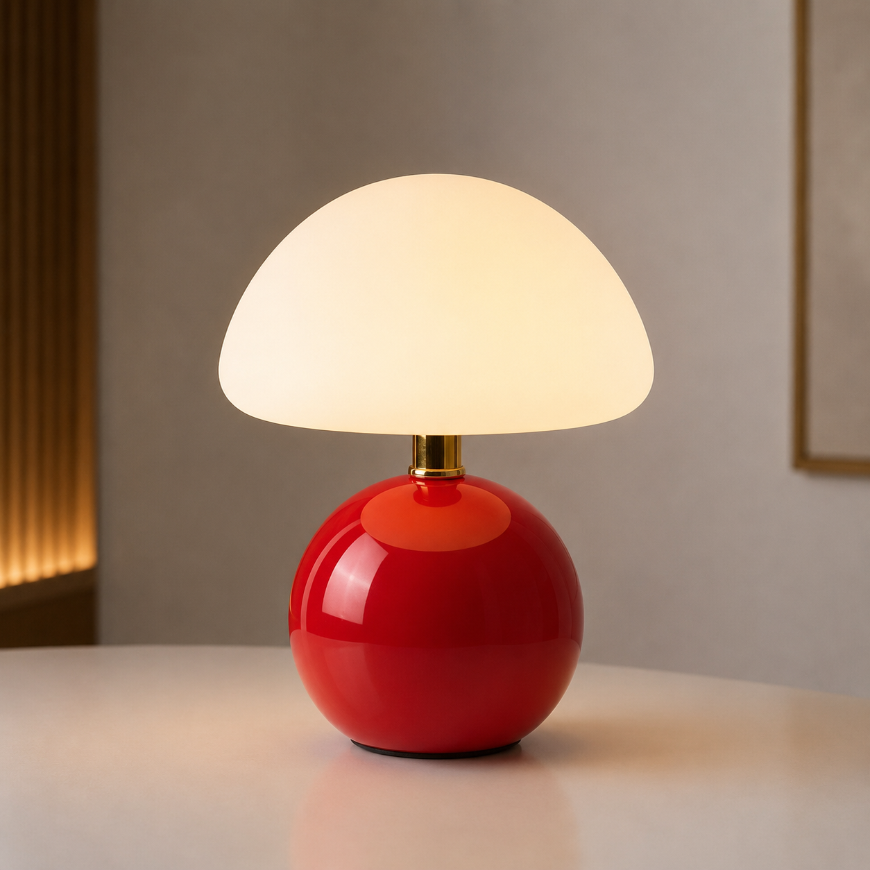 Modern Mushroom Table Lamp – Dimmable LED Bedside Lamp for Bedroom, Desk, Living Room & Office