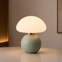 Modern Mushroom Table Lamp – Dimmable LED Bedside Lamp for Bedroom, Desk, Living Room & Office