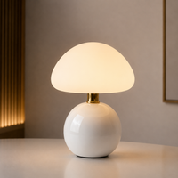 Modern Mushroom Table Lamp – Dimmable LED Bedside Lamp for Bedroom, Desk, Living Room & Office