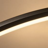Modern Arc LED Pendant Light Minimalist Curved Chandelier – Dimmable Hanging Ceiling Fixture for Dining Room, Kitchen & Office