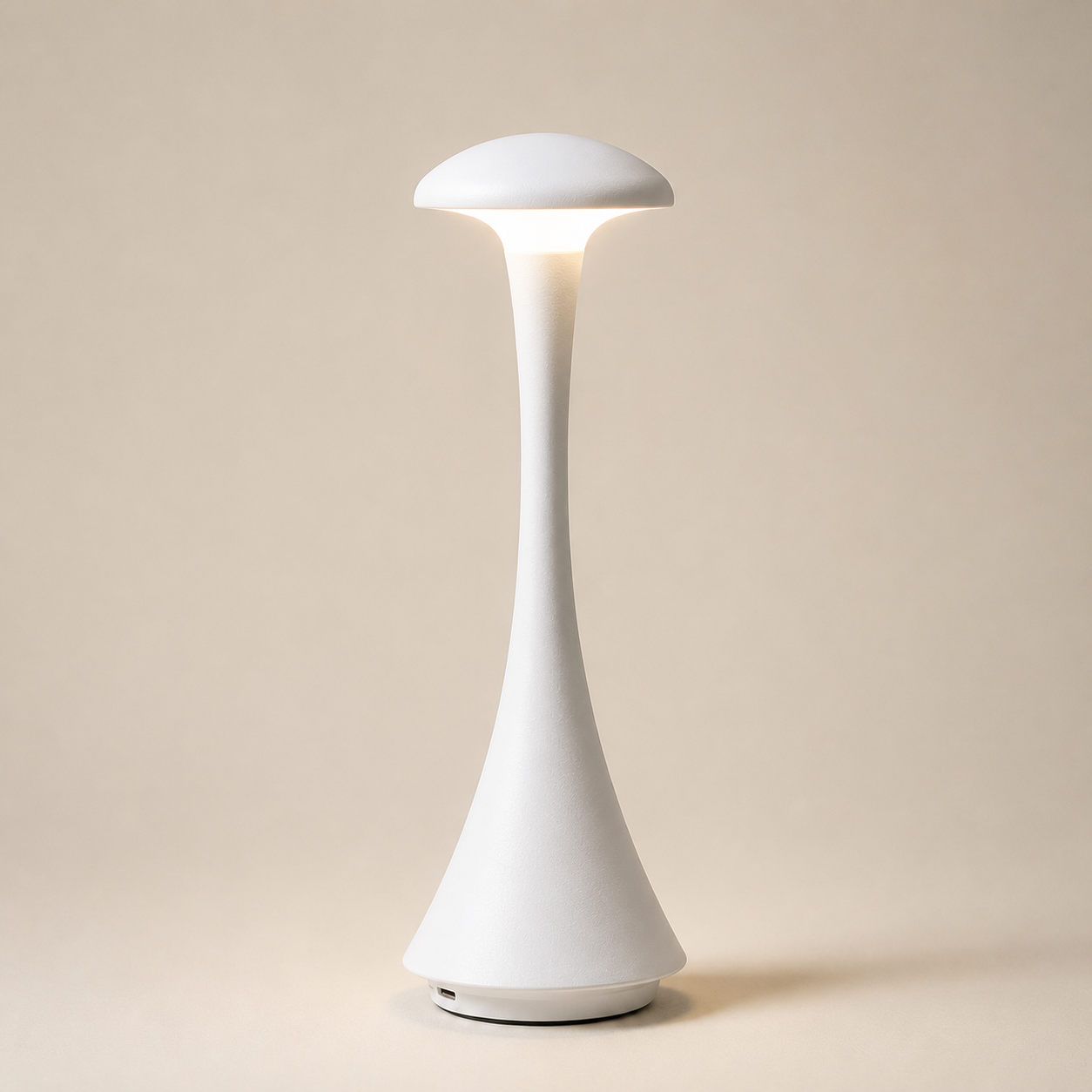 Modern Mushroom LED Table Lamp – Rechargeable Cordless Designer Bedside Light for Bedroom & Living Room