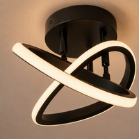 Modern Clover Knot Semi Flush Mount Ceiling Light – LED Ceiling Fixture Chandelier for Entryway, Hallway, Bedroom & Living Room