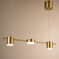 Modern Linear Bar Chandelier – Dimmable Multi-Light LED Ceiling Fixture for Dining Room, Kitchen Island & Living Room