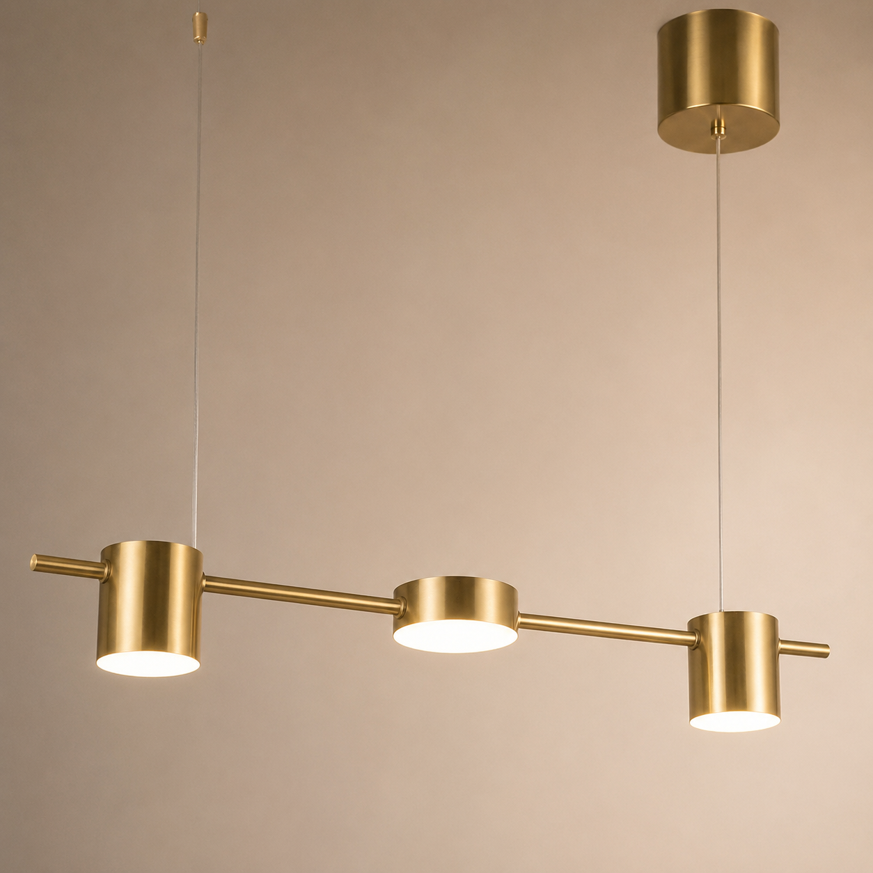 Modern Linear Bar Chandelier – Dimmable Multi-Light LED Ceiling Fixture for Dining Room, Kitchen Island & Living Room