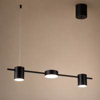 Modern Linear Bar Chandelier – Dimmable Multi-Light LED Ceiling Fixture for Dining Room, Kitchen Island & Living Room
