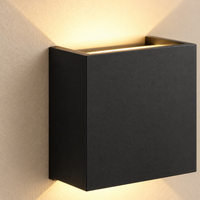 Modern Cube Up Down Wall Sconce – Indoor Outdoor Waterproof LED Wall Light for Hallway, Living Room & Bedroom