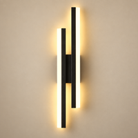Modern Dual-Bar LED Wall Sconce – Dimmable Linear Light Fixture for Bedroom, Living Room & Hallway