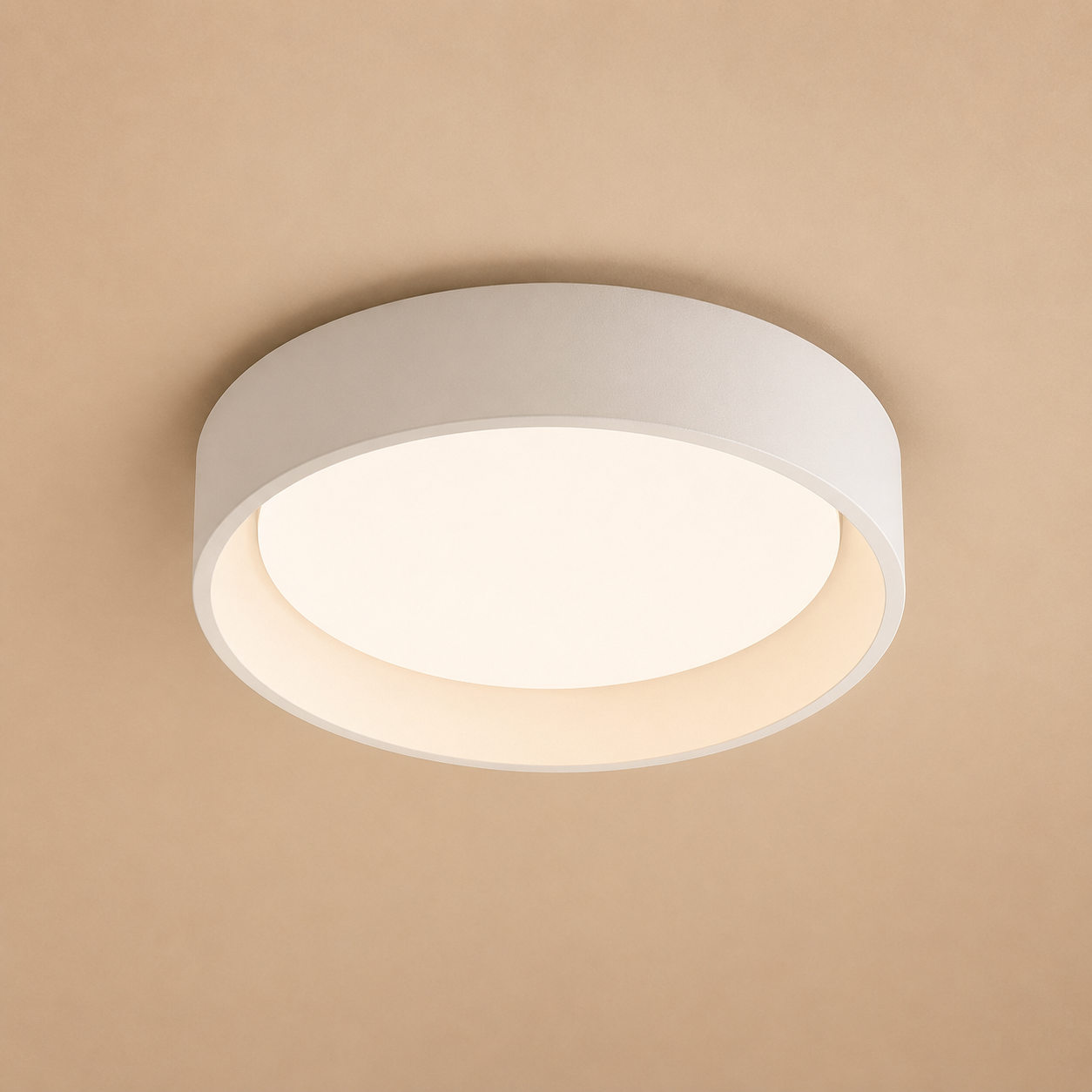Modern Nordic Round Wood Grain Flush Mount Ceiling Light – LED Ceiling Fixture for Hallway, Bedroom, Kitchen & Entryway