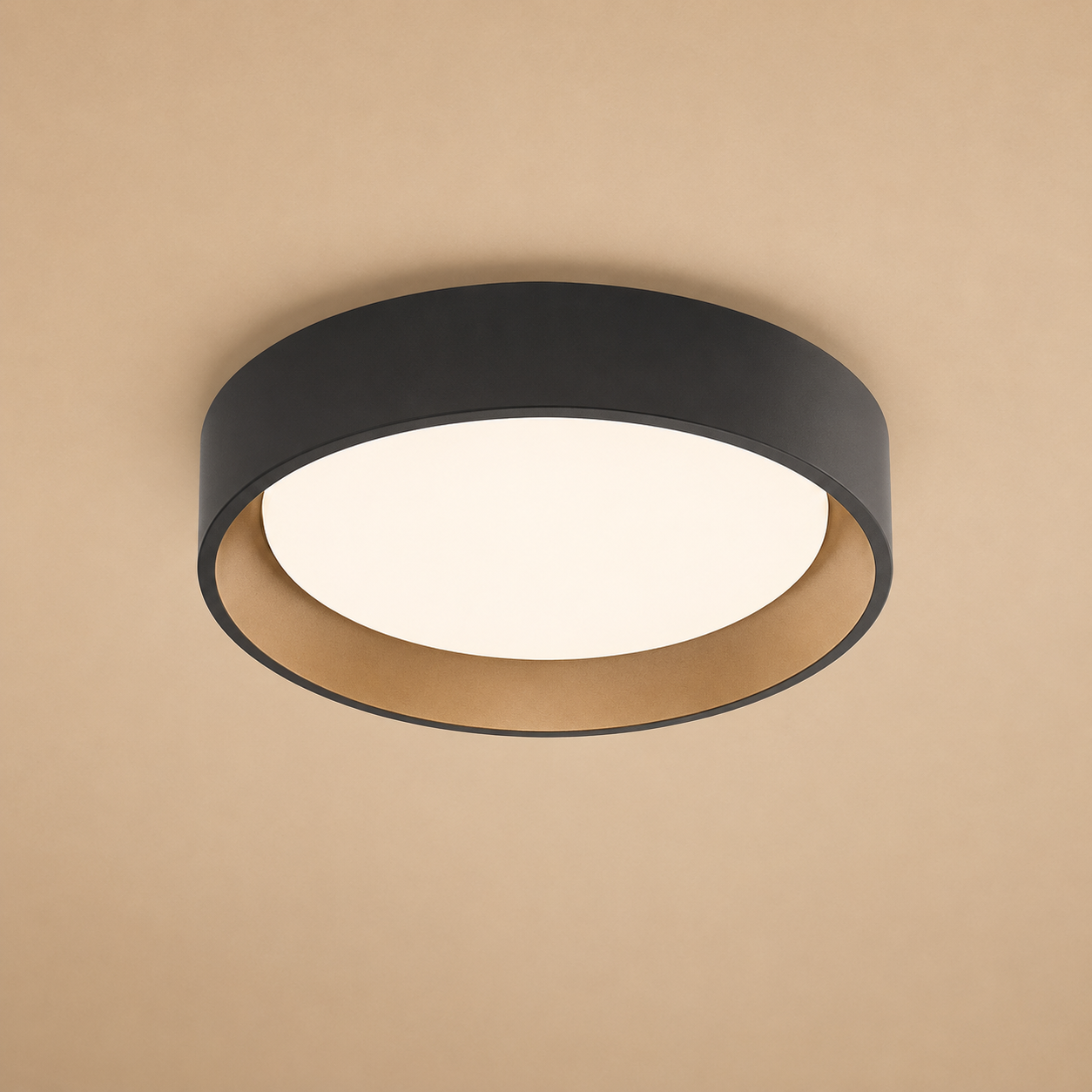 Modern Nordic Round Wood Grain Flush Mount Ceiling Light – LED Ceiling Fixture for Hallway, Bedroom, Kitchen & Entryway