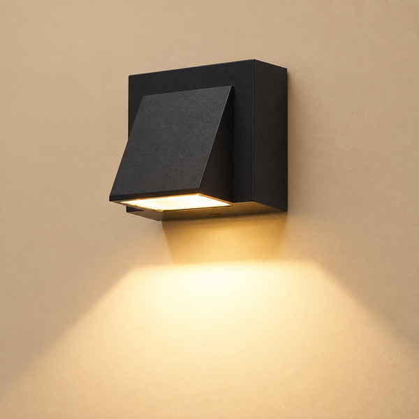 Modern Downward-Cast Outdoor Wall Sconce – IP65 Waterproof LED Wall Light for Entryway, Balcony & Garden