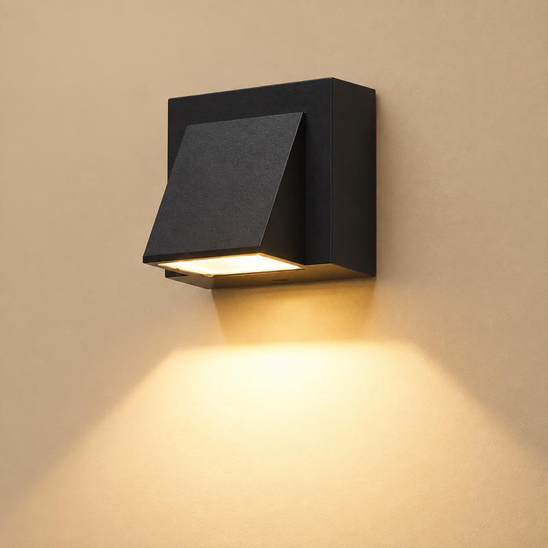 Modern Downward-Cast Outdoor Wall Sconce – IP65 Waterproof LED Wall Light for Entryway, Balcony & Garden