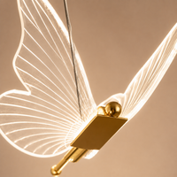 Modern Butterfly Pendant Chandelier – LED Acrylic Hanging Ceiling Light for Bedroom, Living Room & Dining Room