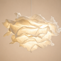 Modern Cloud Paper Pendant Chandelier – Sculpted Hanging Ceiling Light for Living Room, Dining Room & Bedroom