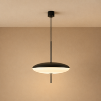 Modern Flying Saucer LED Pendant Light – Minimalist Disc Chandelier for Living Room, Bedroom & Dining Room