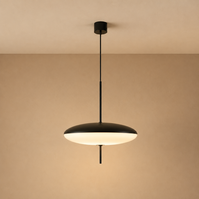 Modern Flying Saucer LED Pendant Light – Minimalist Disc Chandelier for Living Room, Bedroom & Dining Room