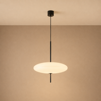 Modern Flying Saucer LED Pendant Light – Minimalist Disc Chandelier for Living Room, Bedroom & Dining Room