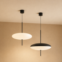 Modern Flying Saucer LED Pendant Light – Minimalist Disc Chandelier for Living Room, Bedroom & Dining Room