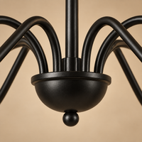 Farmhouse Candelabra Chandelier – 6-Arm Ceiling Fixture for Dining Room, Living Room & Entryway