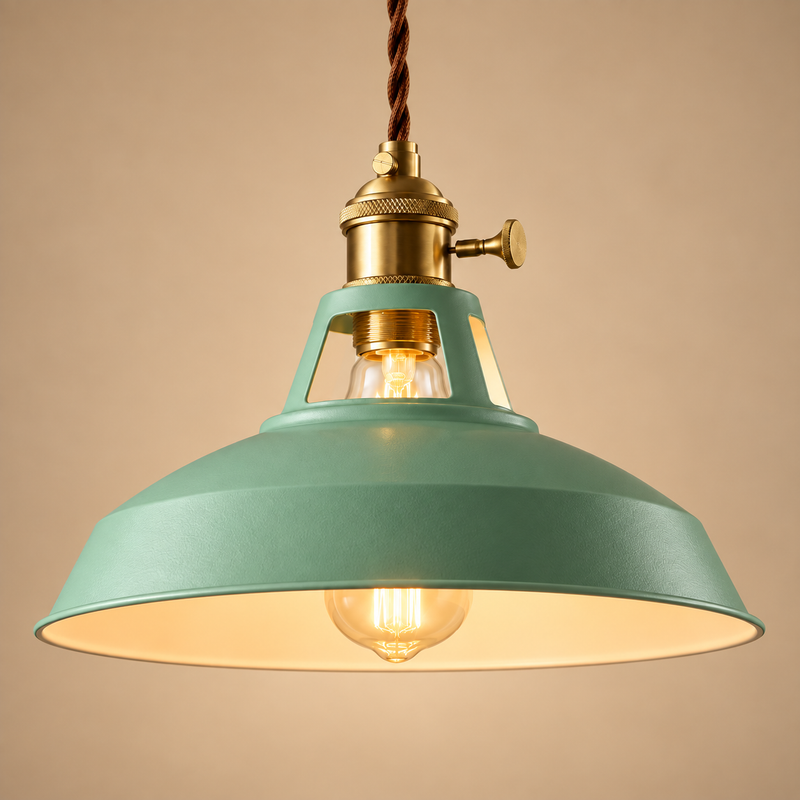Industrial Macaron Pendant Light Chandelier – Colorful Barn LED Ceiling Fixture for Kitchen, Dining Room & Cafe