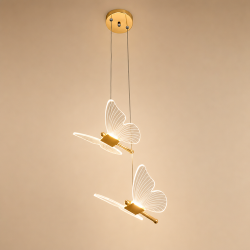 Modern Butterfly Pendant Chandelier – LED Acrylic Hanging Ceiling Light for Bedroom, Living Room & Dining Room